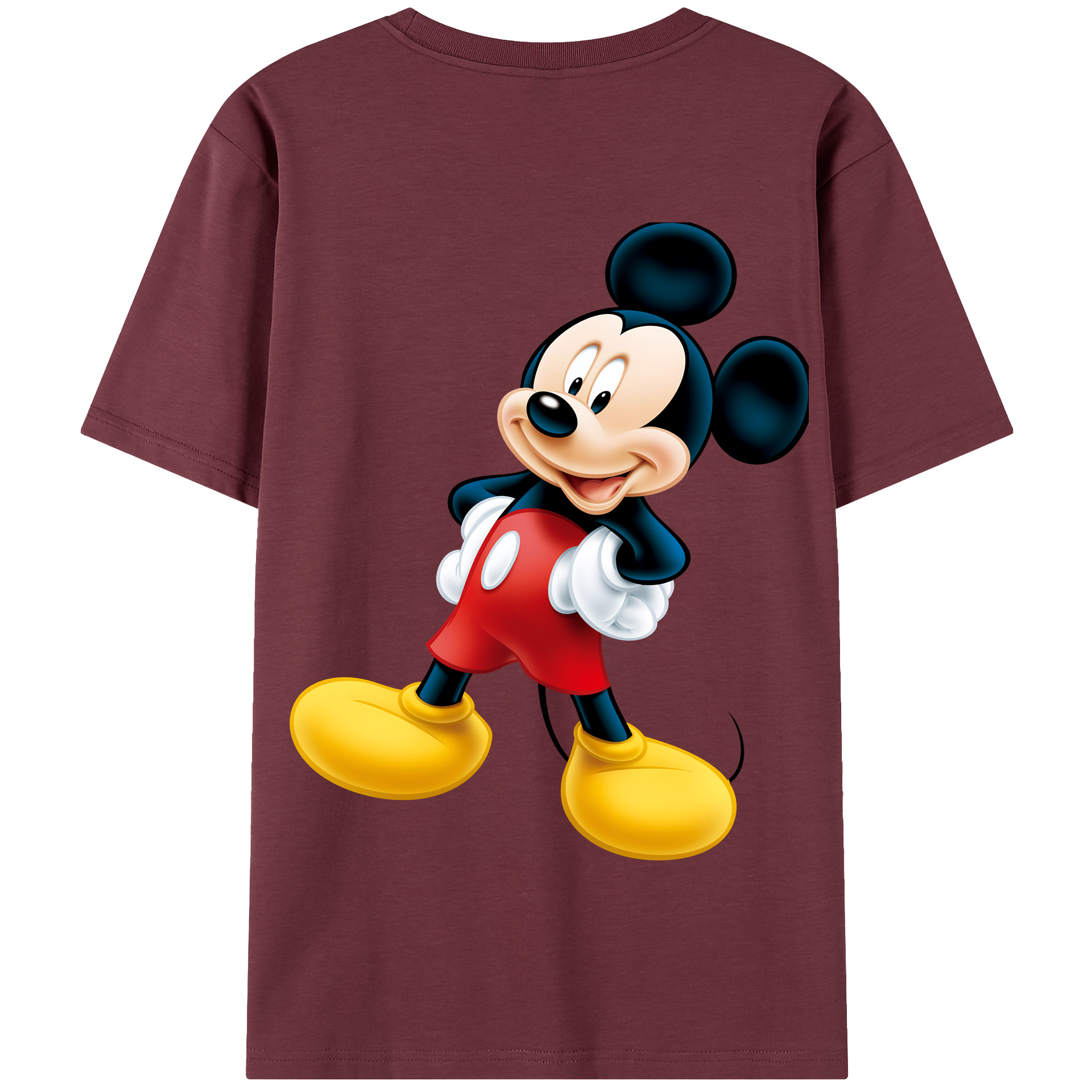 （画像用） ミッキーマウス Mickey Mouse 綿100％半袖Tシャツ（背面プリント）